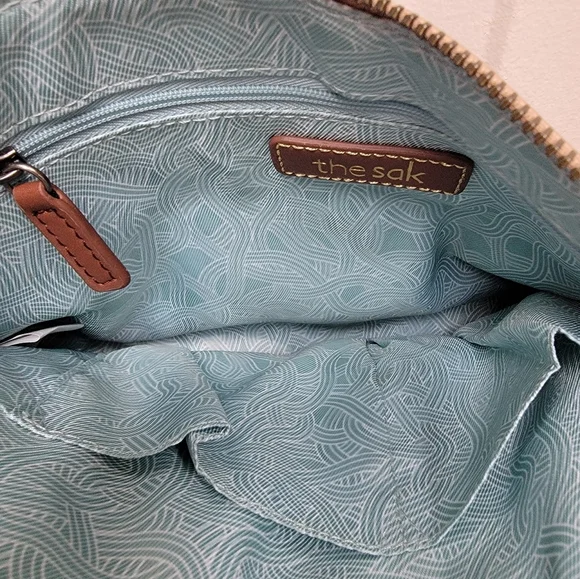 The Sak Beige and Tan Crossbody Bag w/adjustable straps NWT